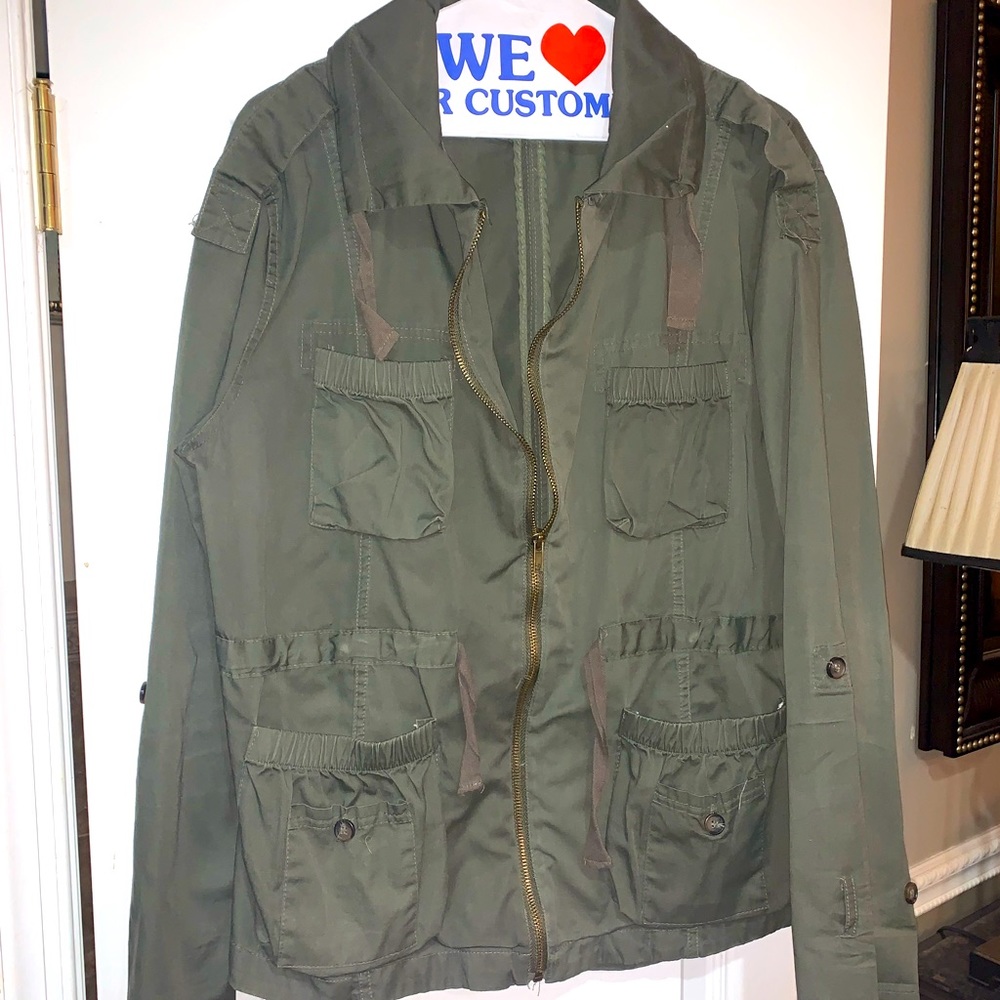 Bar III army green cargo jacket